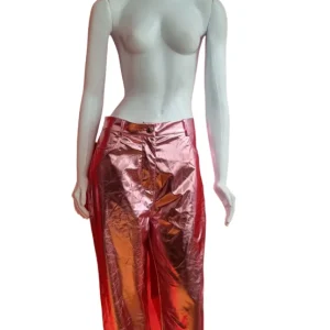 Calça metalizada