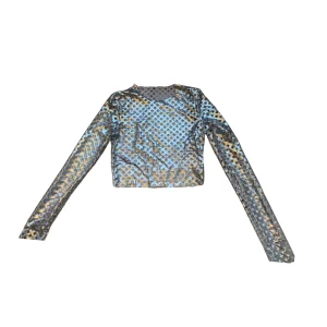 Blusa escama metalizada