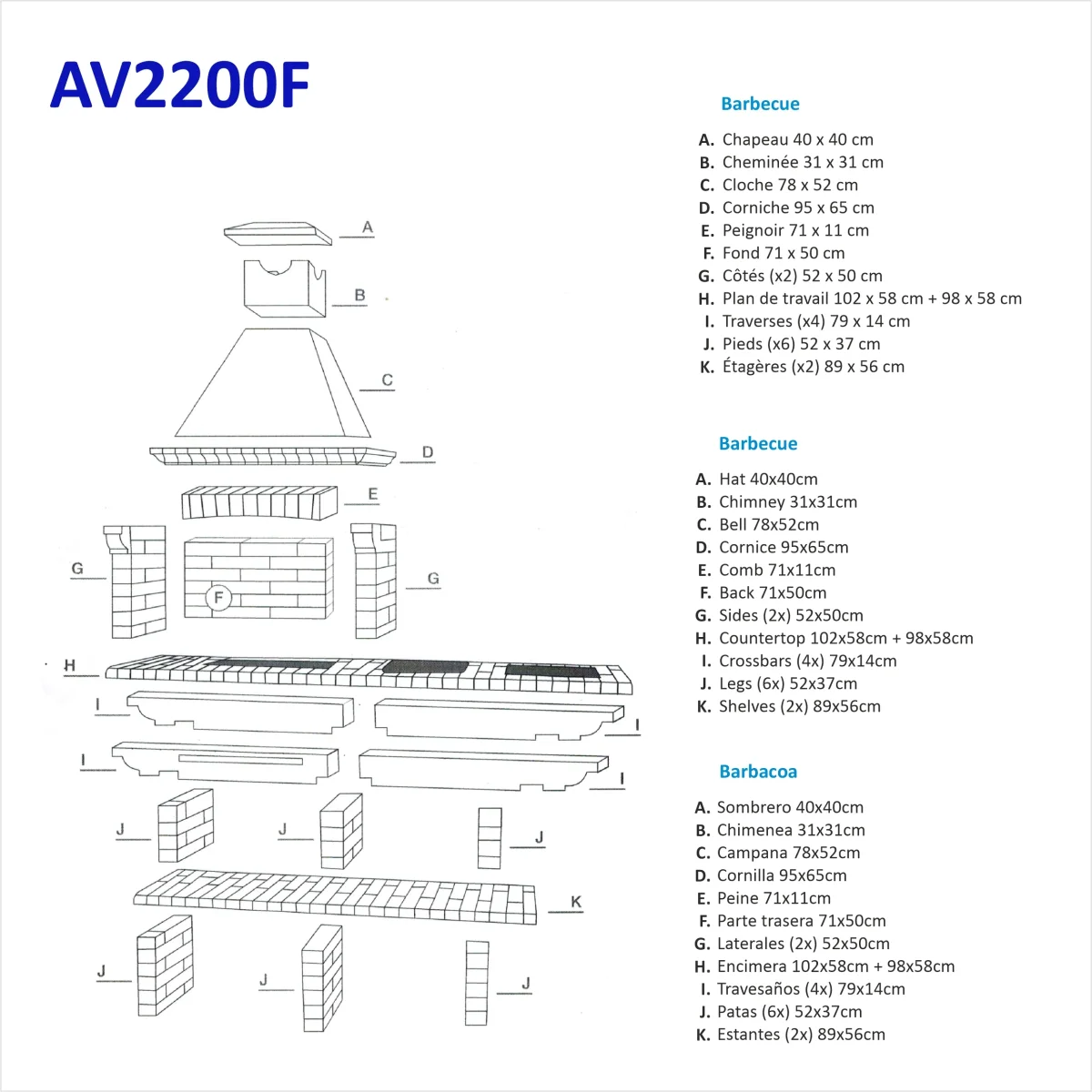 Barbecue com lava-loiças inox AV2200F - Image 8