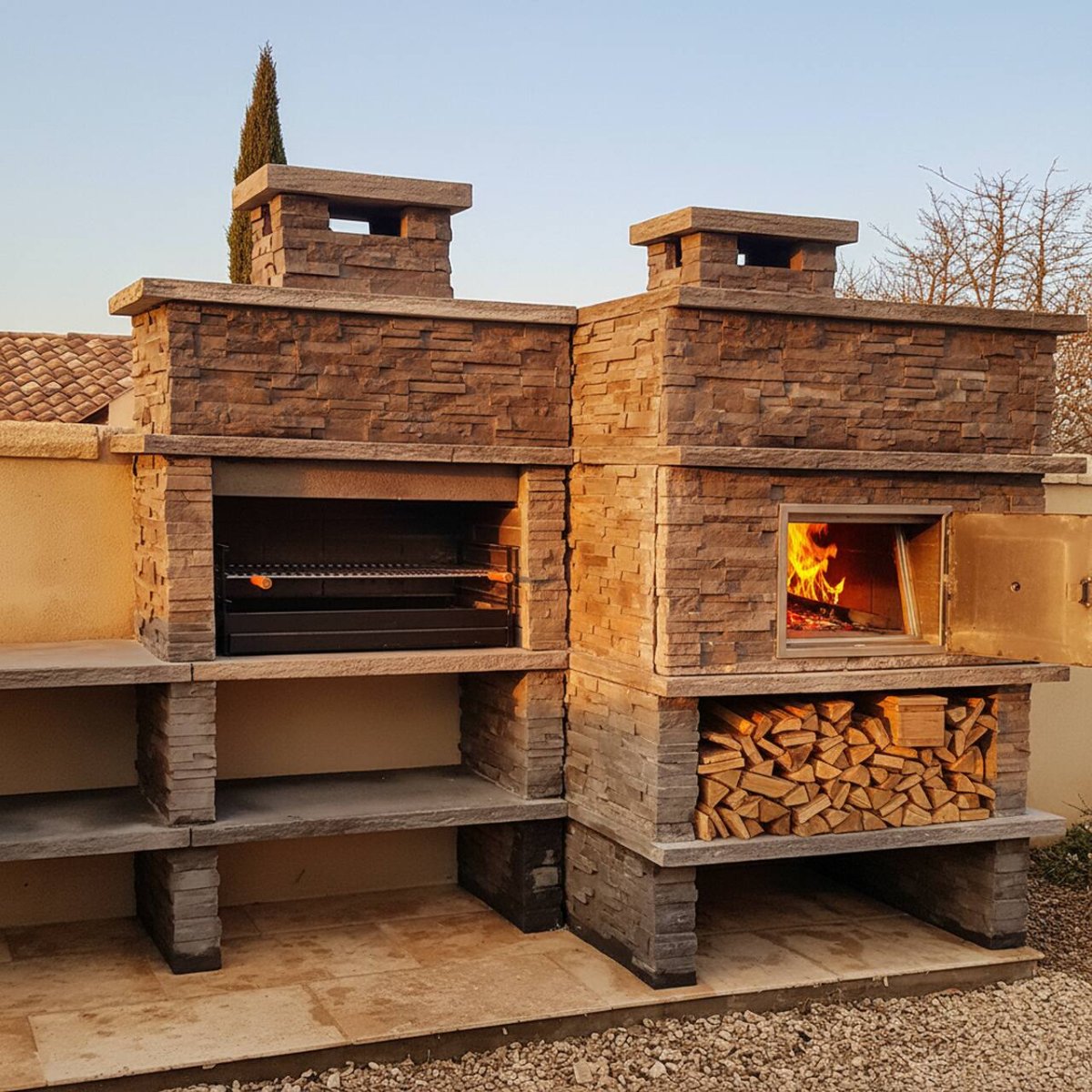 Barbecue em Betão Com Forno a Lenha AV280F - Image 6