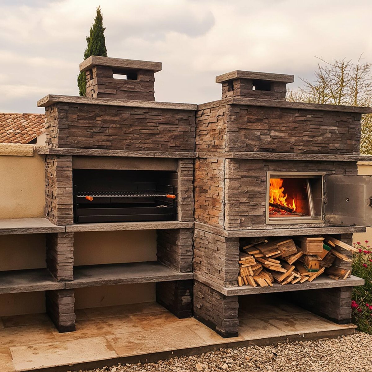 Barbecue em Betão Com Forno a Lenha AV280F - Image 4