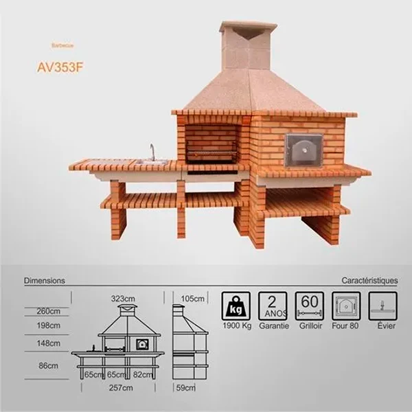 Barbecue exterior com Forno AV353F - Image 6