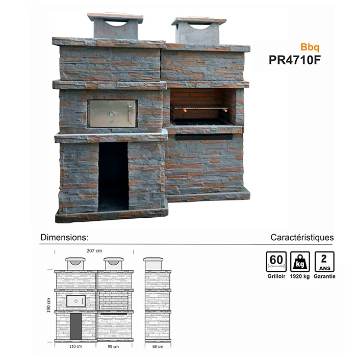 Barbecue fixo em pedra com forno PR4730F - Image 6