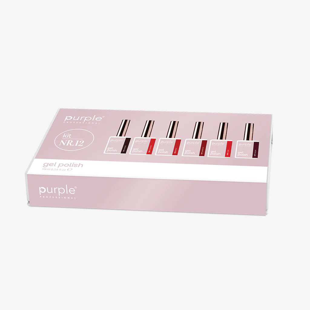 Purple Kit Novos Vernizes Nr.12 6 unid. +Oferta 3 pinceis