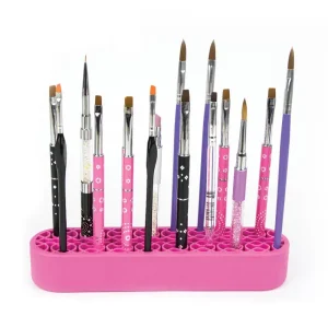 Suporte Organizador de Pinceis Profissional Rosa
