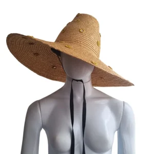 Chapéu maxi detalhe espelhos
