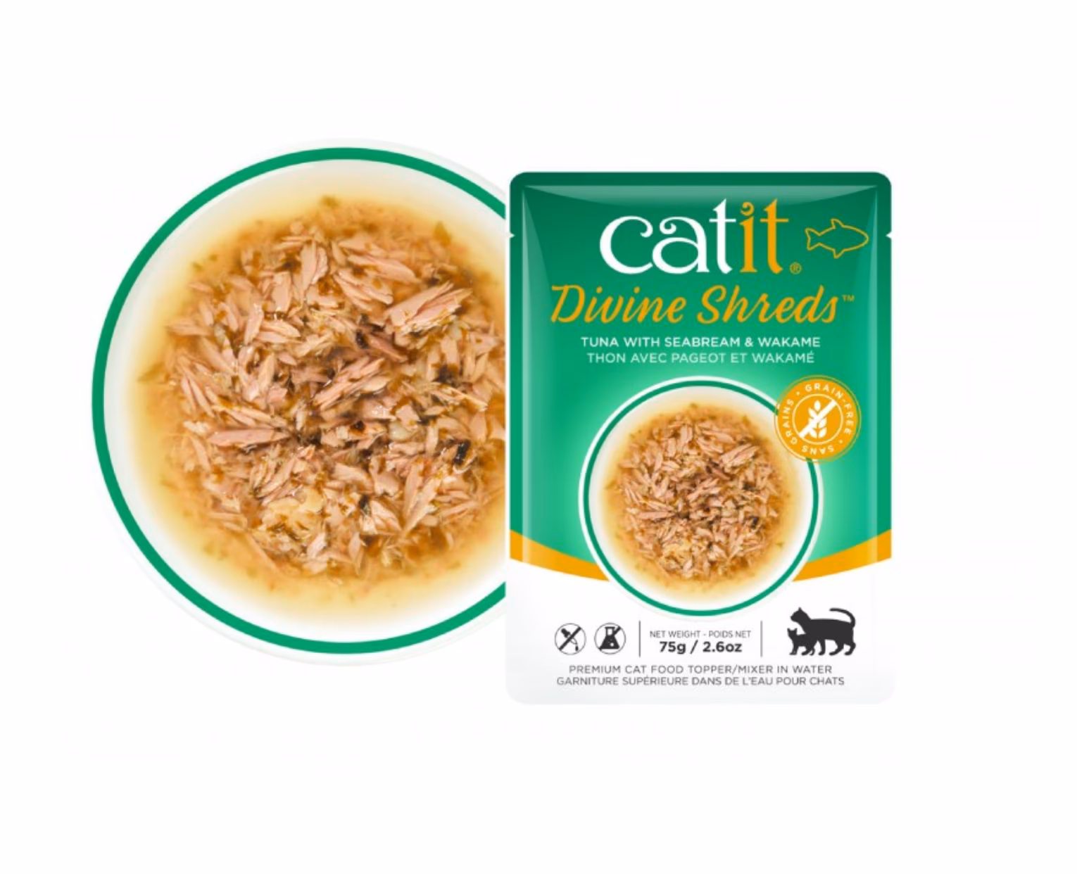 Catit Divine Sopa de Atum com Dourada e wakame 75g