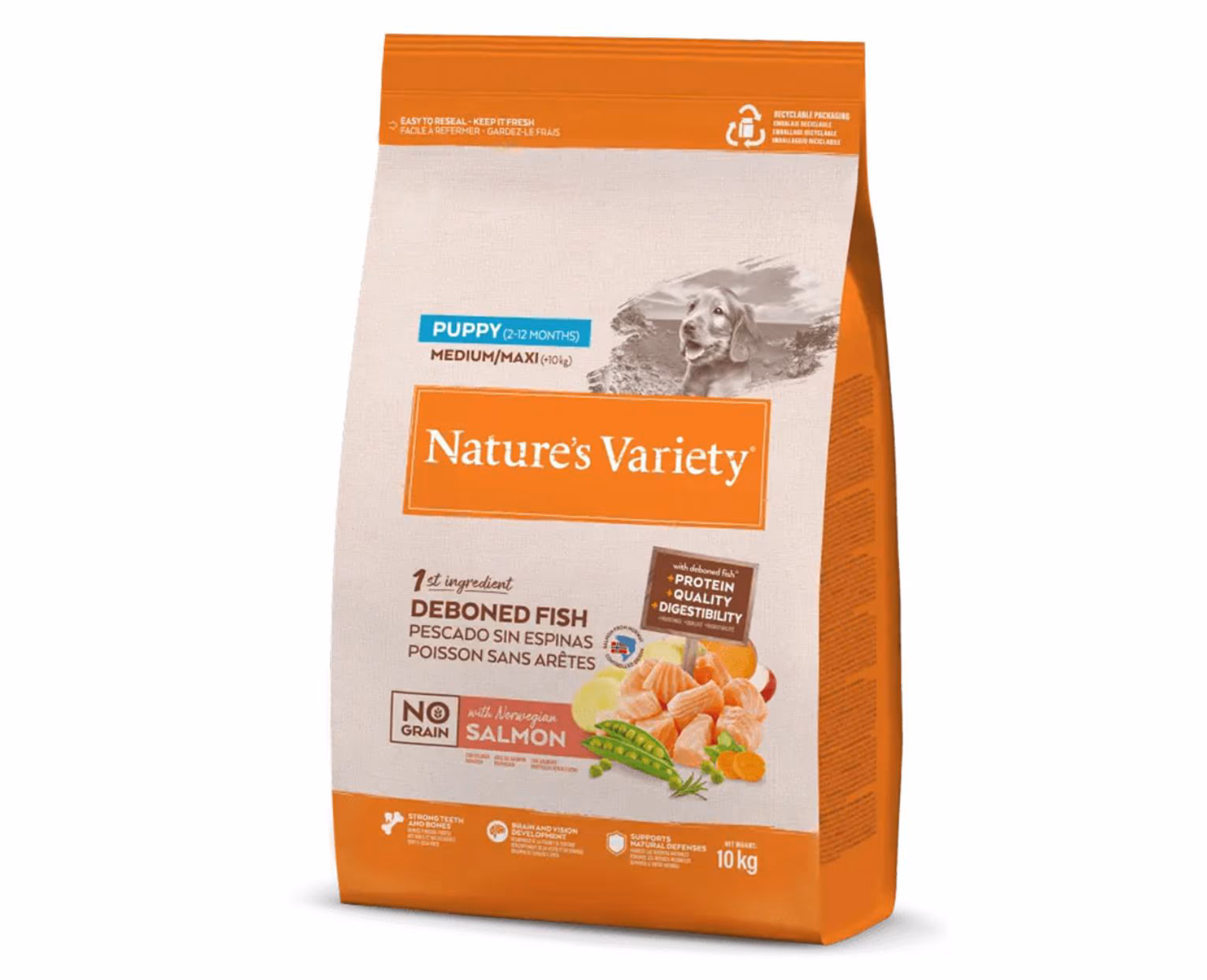 Nature’s Variety No Grain Puppy Medium/Maxi Salmão da Noruega