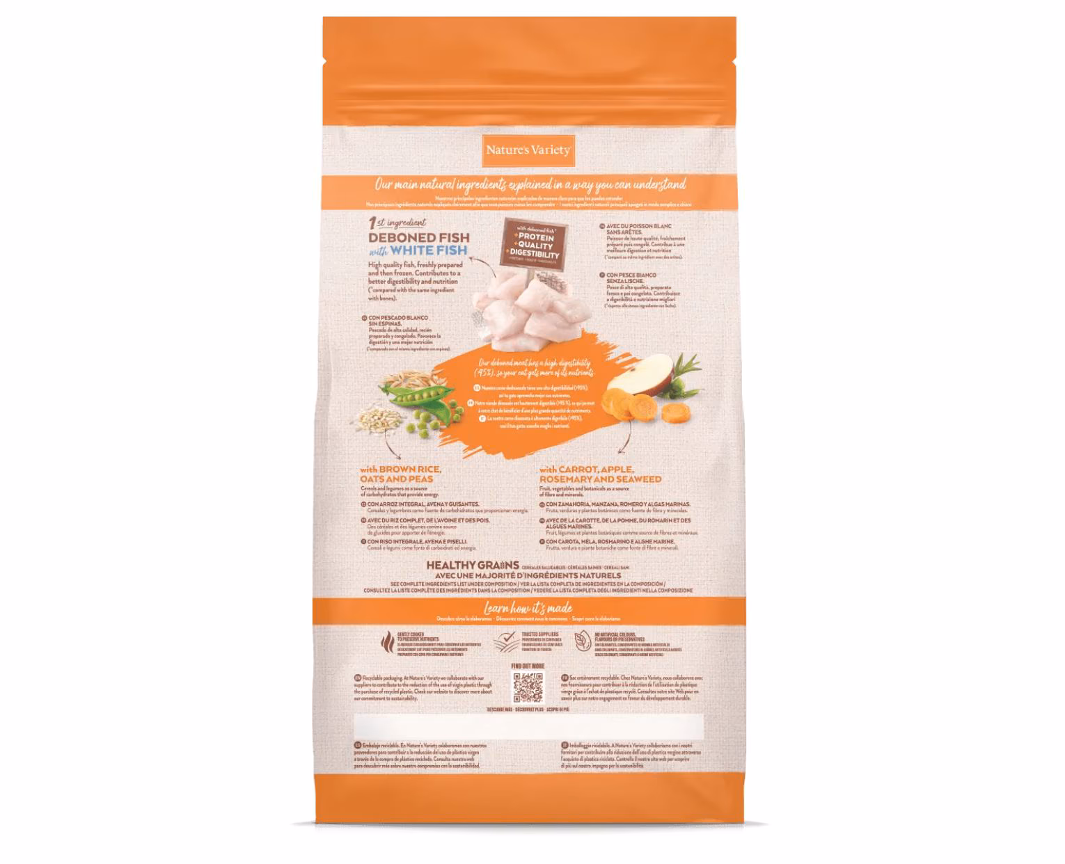 Nature’s Variety Healthy Grain Adult Sterilized Peixe Branco - Image 3