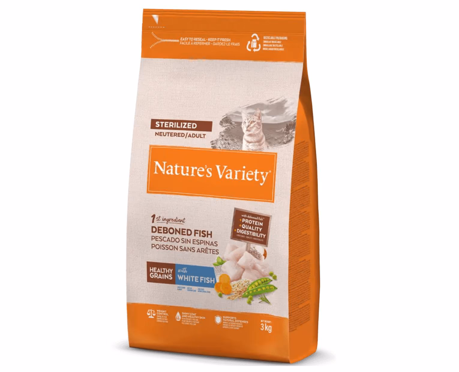 Nature’s Variety Healthy Grain Adult Sterilized Peixe Branco