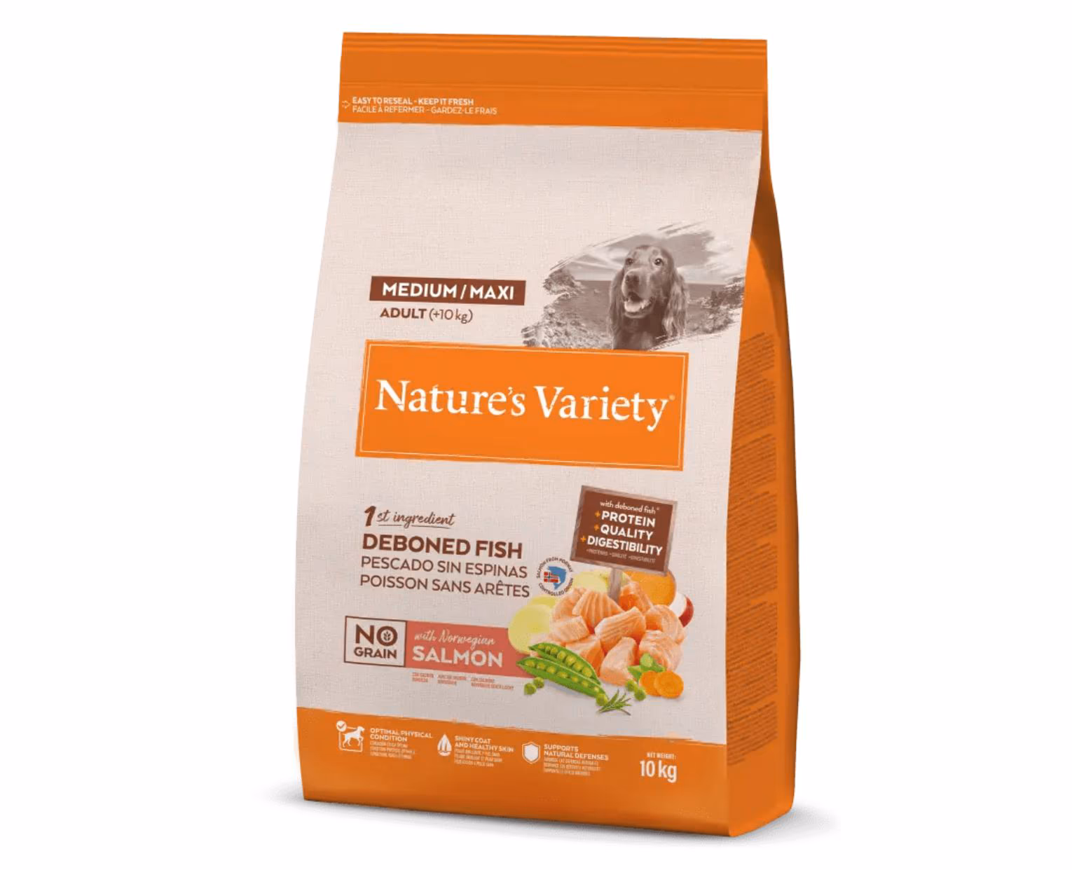 Nature’s Variety No Grain Adult Medium/Maxi Salmão