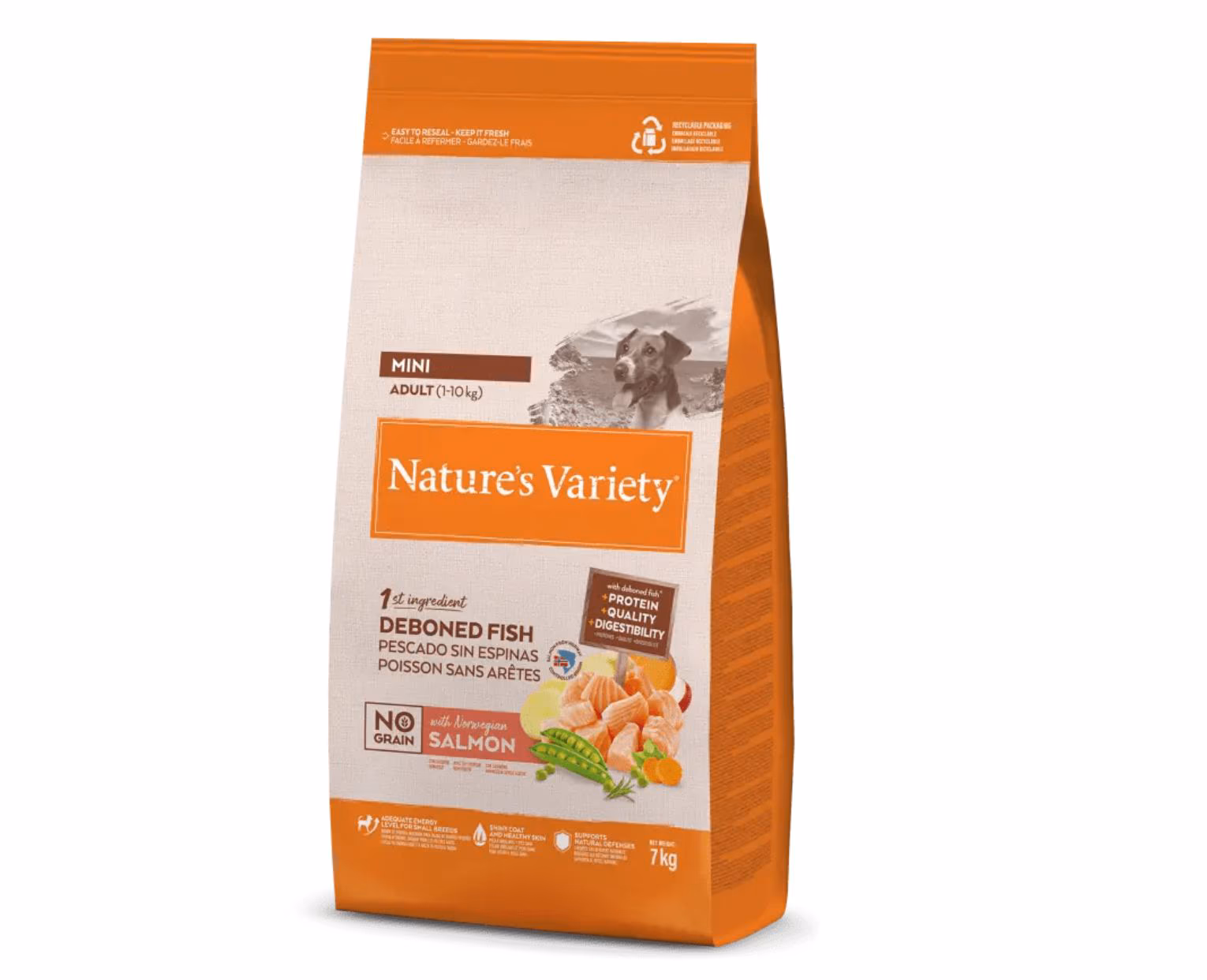 Nature’s Variety No Grain Adult Mini Salmão da Noruega