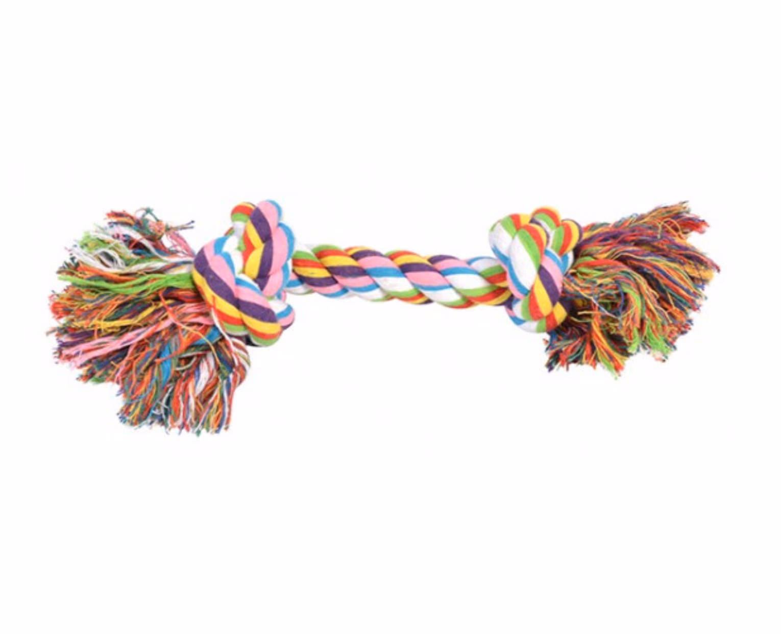 Corda Multicolor Duvo Plus com 2 Nós para Cães – Brinquedo Resistente