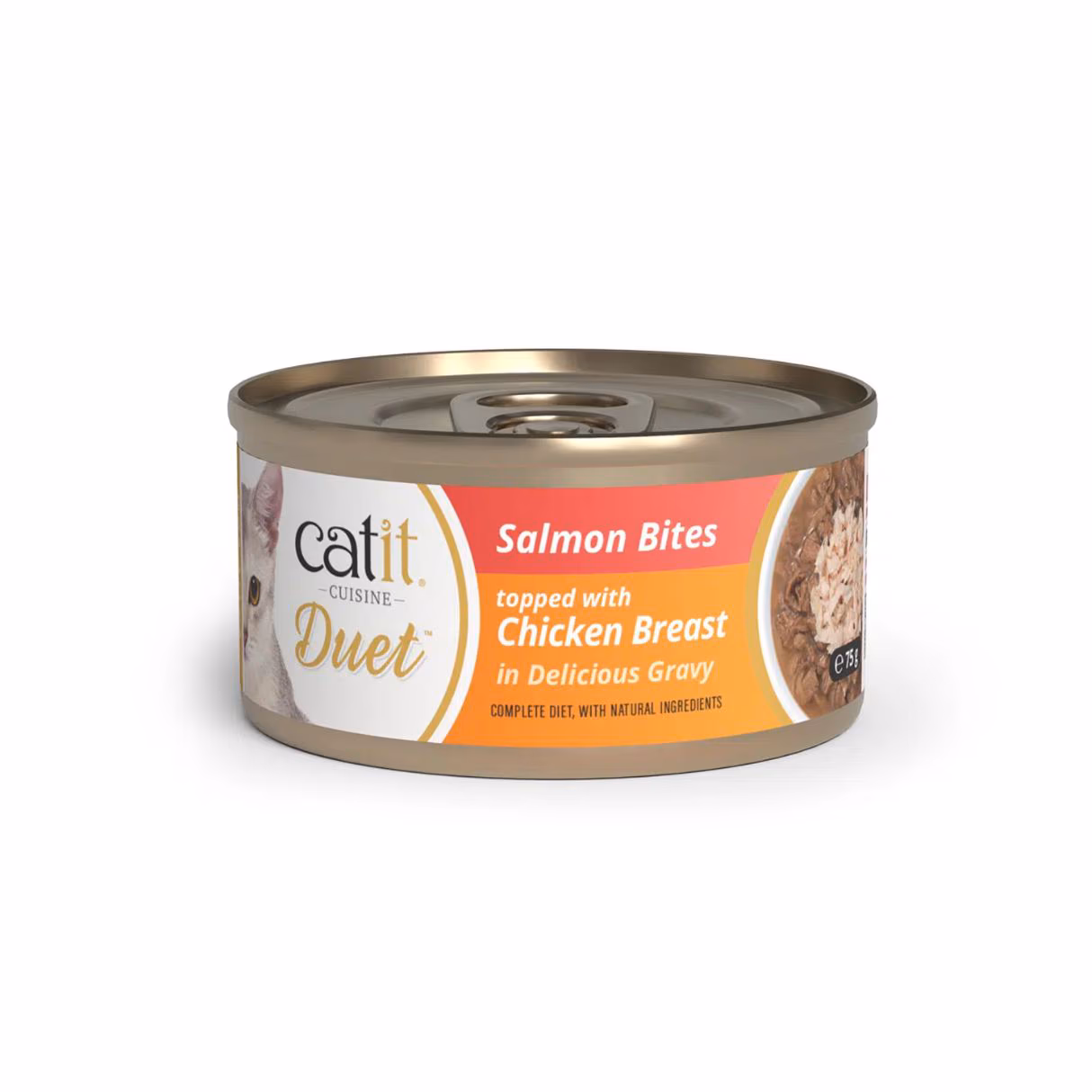 Catit Cuisine Duet Bocadinhos de Salmão com Frango em Caldo Natural 75g - Image 3