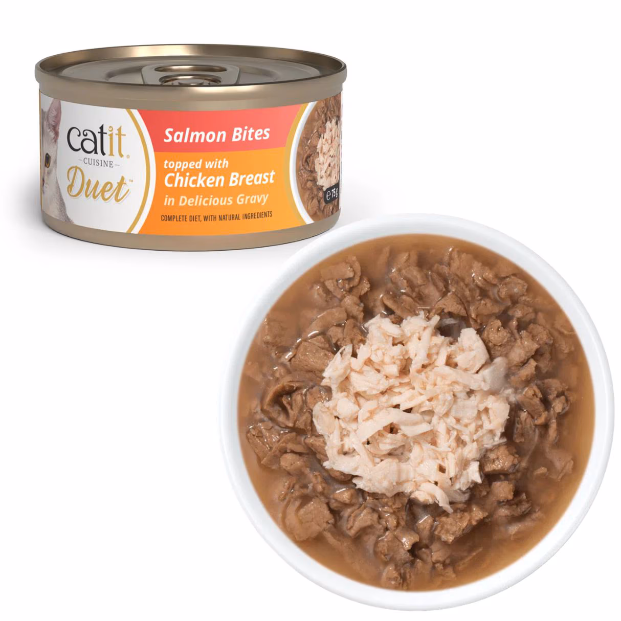 Catit Cuisine Duet Bocadinhos de Salmão com Frango em Caldo Natural 75g - Image 2