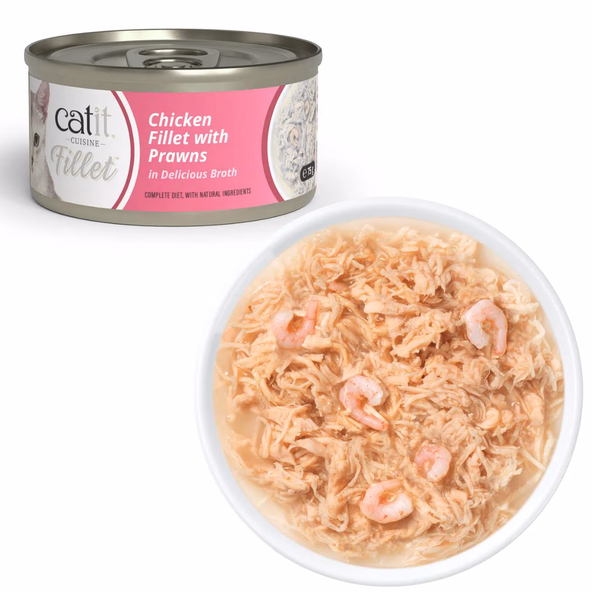Catit Cuisine Fillet Frango Desfiado com gambas em caldo 75 gr - Image 2