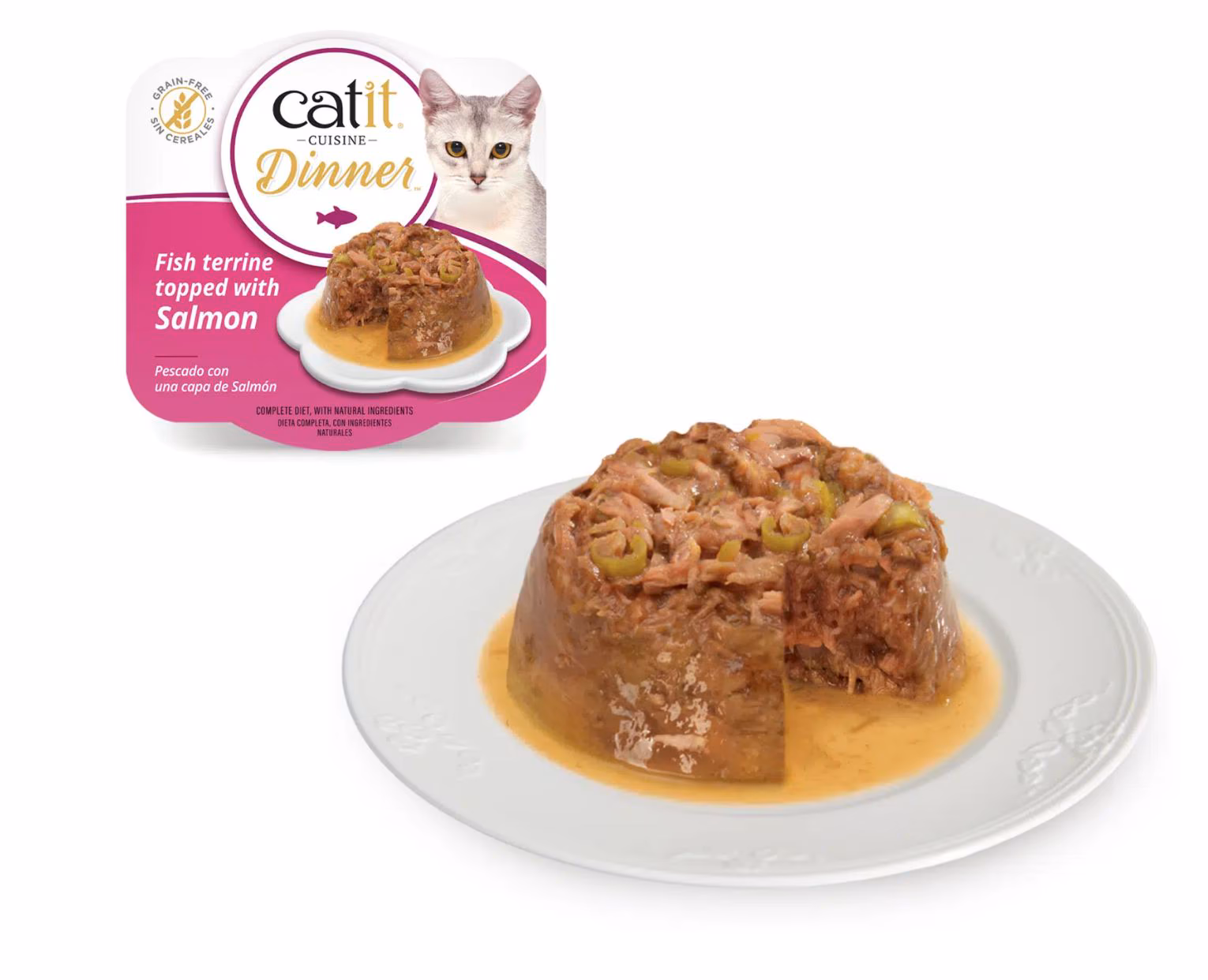 Catit Cuisine Dinner Peixe com molho de Salmão 75g