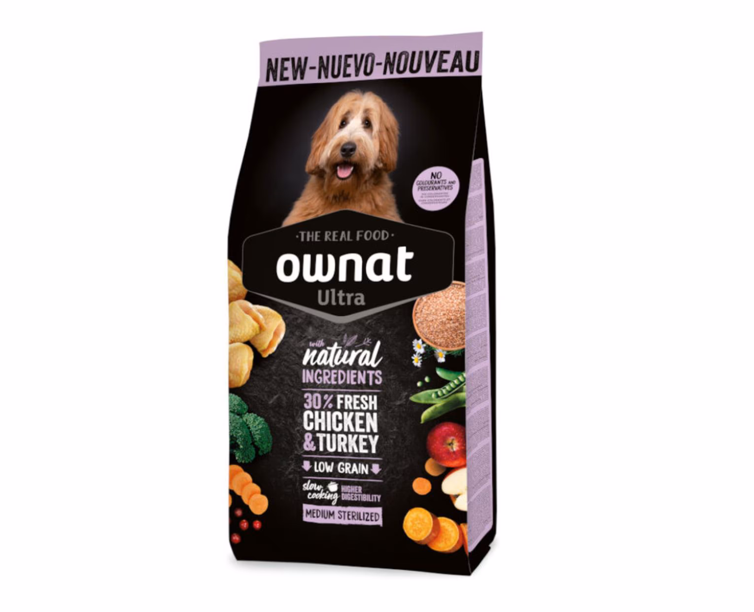 Ownat Ultra Medium Sterilized – Ração Natural para Cães Adultos Esterilizados de Raça Média