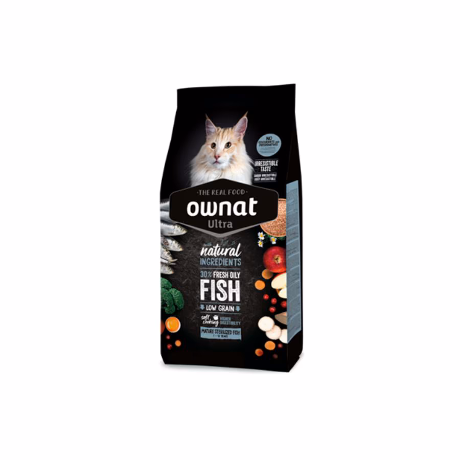 Ownat Ultra Mature Sterilized Fish – Ração de Peixe para Gatos Seniores