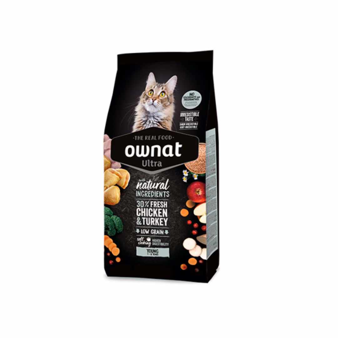 Ownat Ultra Gato Young Frango e Peru – Ração Natural para Gatos Adultos (1–6 anos) - Image 2