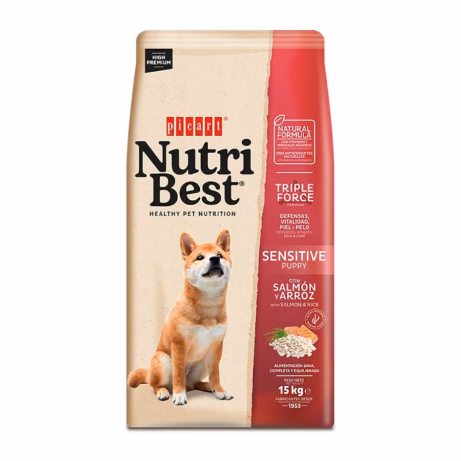 Picart NutriBest Puppy Sensitive – Salmão e Arroz