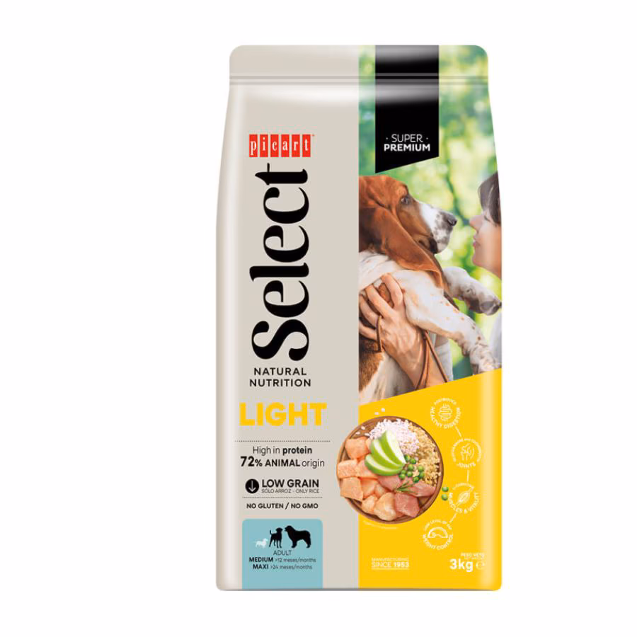 Picart Select Light/Sterilised de Frango – Ração para Cão Adulto (Controlo do Peso)