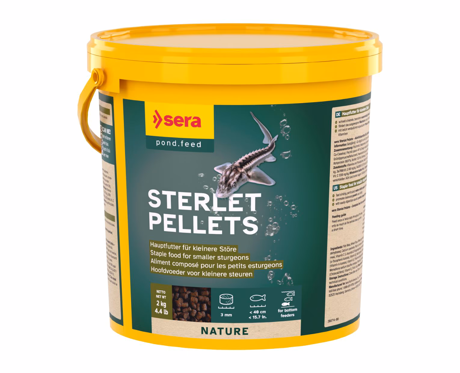sera Sterlet Pellets – Alimento Afundável para Esturjões de Lago