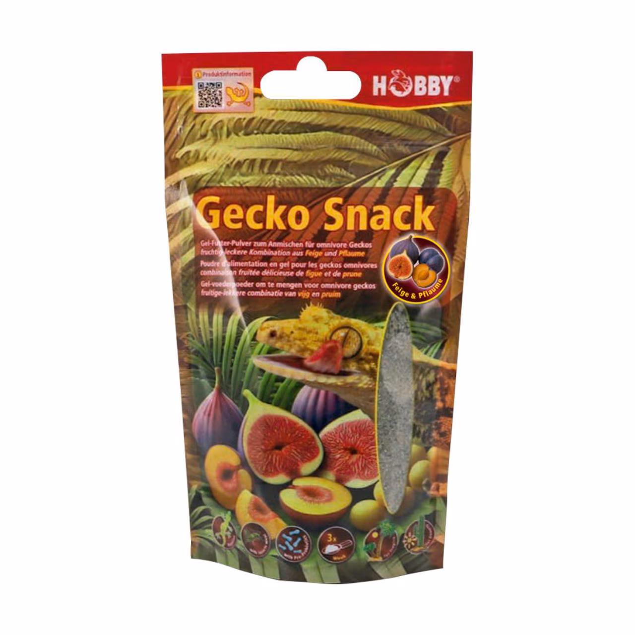 Snack Natural de Figo & Ameixa para Gecko – Gel Frutado