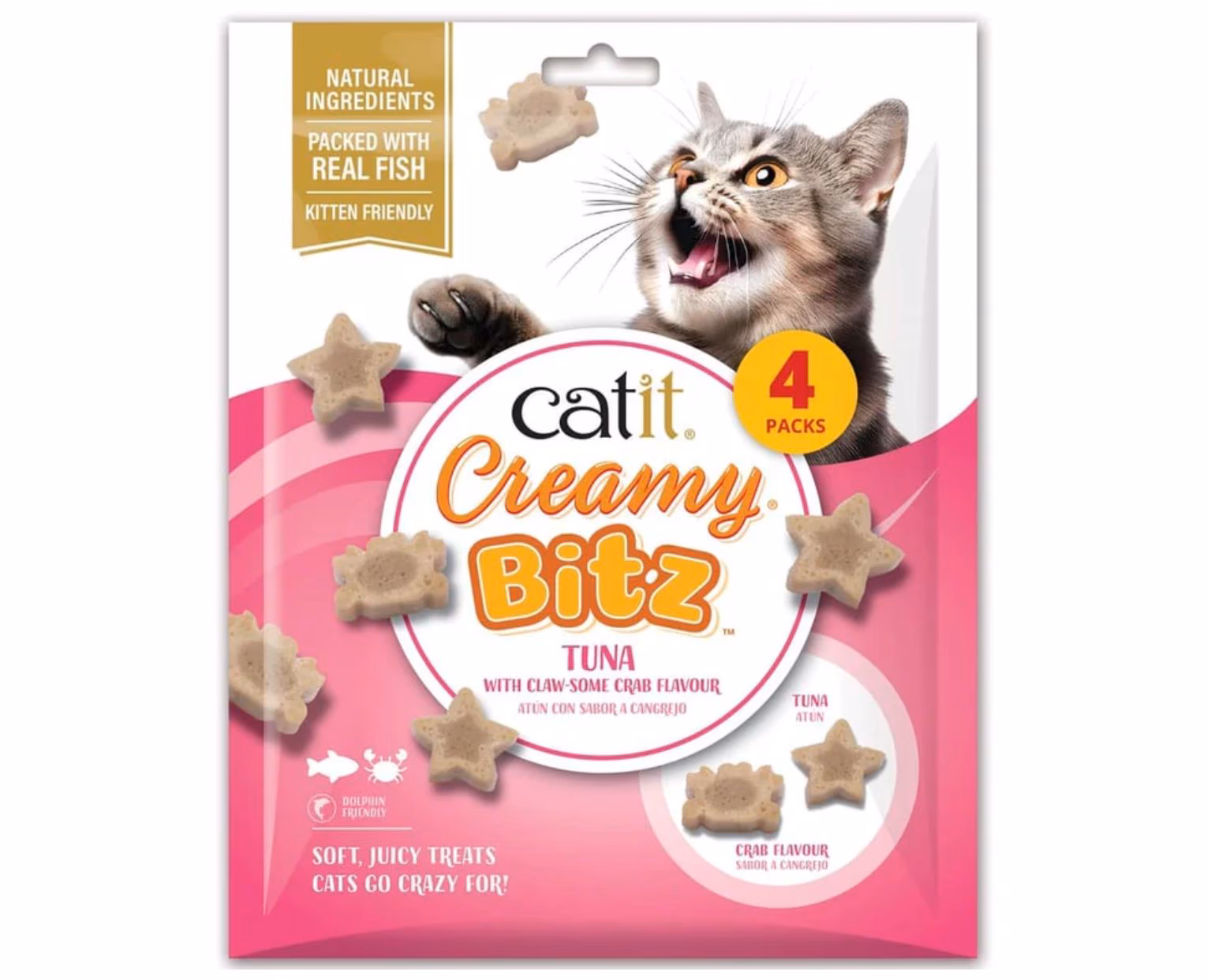 Snacks Catit Creamy Bitz Atum com Sabor a Caranguejo para Gatos (4 x 12g) - Image 2
